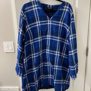 Lane Bryant Long Flannel Top Size 22/24W